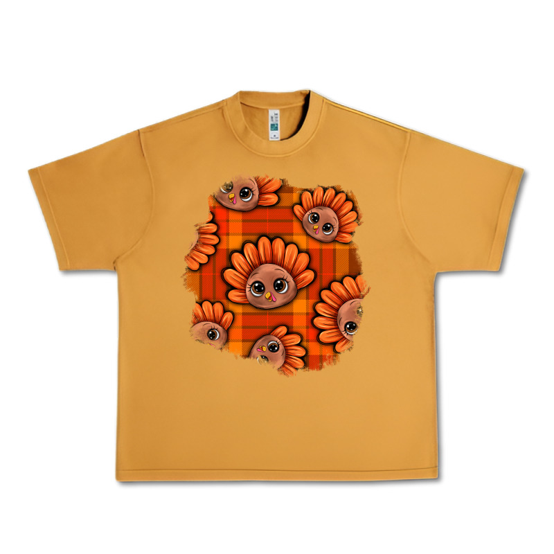 Thanksgiving Turkey With Tartan Patch Urban Heavy Tee by BundleAndBundleShop | Teevron