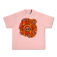 Salmon Thanksgiving Turkey With Tartan Patch Urban Heavy Tee - BundleAndBundleShop