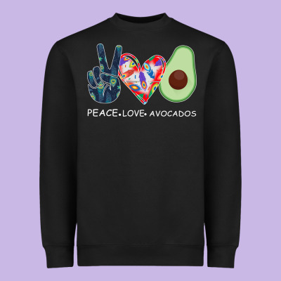 Peace Love Avocados Heavyweight Sweatshirt Designed By Bettercallsaul
