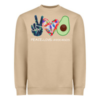 Mushroom PEACE LOVE AVOCADOS Heavyweight Sweatshirt - Bettercallsaul