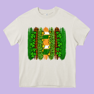 St Patricks  Brushstrokes Heavy Core Tee Designed By Adodesignshop