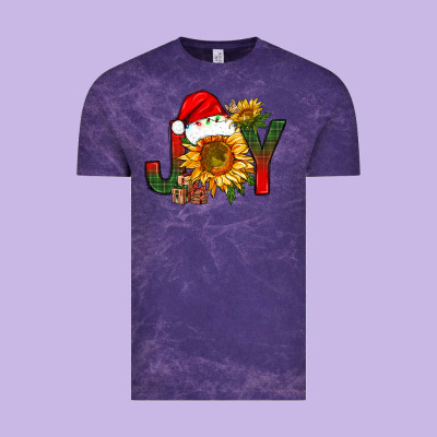 Joy Christmas With Sunflower Bbs Vintage Tee Designed By Bundleandbundleshop