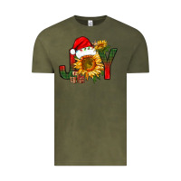 Vintage Olive joy christmas with sunflower bbs Vintage Tee - BundleAndBundleShop