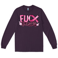 Plum Fu*ck Cancer Long Sleeve Tee - RanaPortraitStore