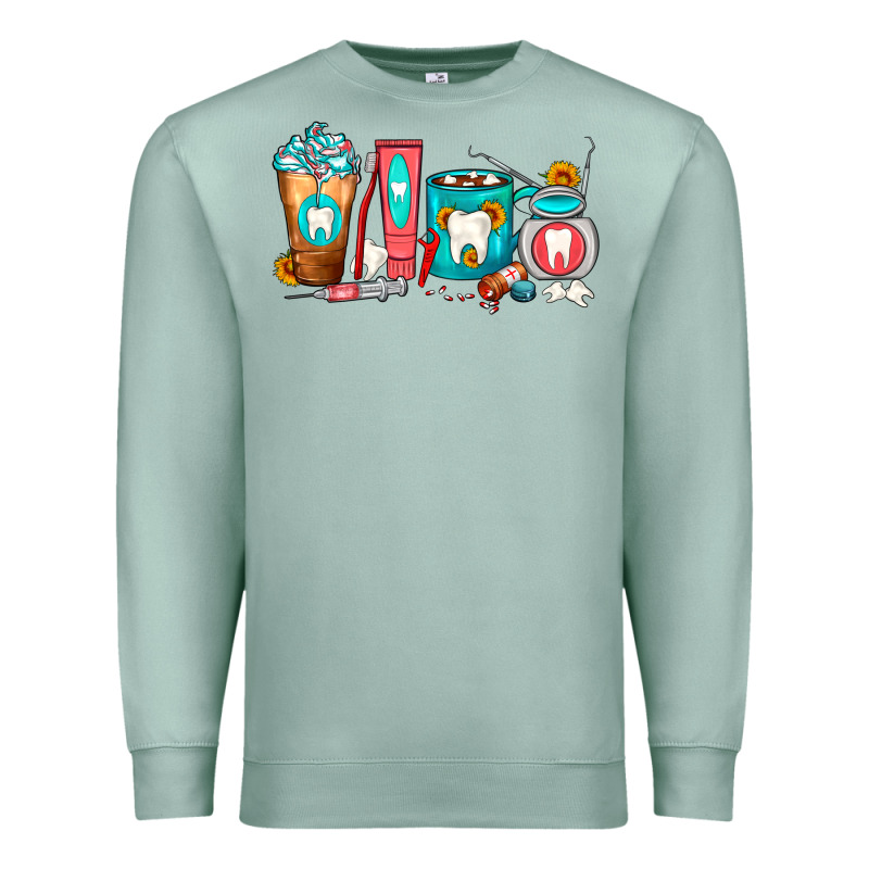 Dentist Coffee Cups Premium Sweatshirt by FaDigitalArtStudio | Teevron