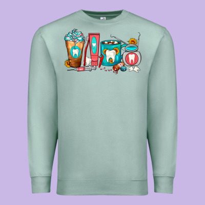 Dentist Coffee Cups Premium Sweatshirt Designed By Fadigitalartstudio