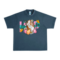 Midnight Navy Hop Bunny Easter Urban Heavy Tee - BundleAndBundleShop