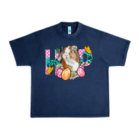 Navy Hop Bunny Easter Urban Heavy Tee - BundleAndBundleShop