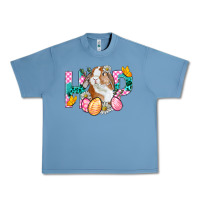 Pebble Blue Hop Bunny Easter Urban Heavy Tee - BundleAndBundleShop