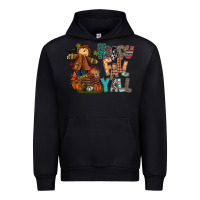 Black happy fall y all Urban Hoodie - CowhideDigitalArt