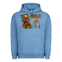 Pigment Pebble Blue happy fall y all Urban Hoodie - CowhideDigitalArt