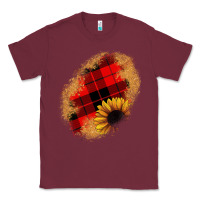 Burgundy sunflower Christmas patch Classic Tee - JahusDesignShop