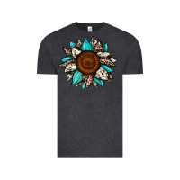 Vintage Black sunflower cowhide Vintage Tee - JahusDesignShop