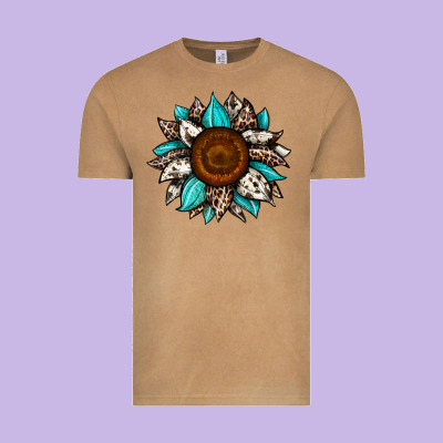 Sunflower Cowhide Vintage Tee Designed By Jahusdesignshop