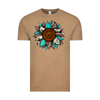 Vintage Coffee sunflower cowhide Vintage Tee - JahusDesignShop