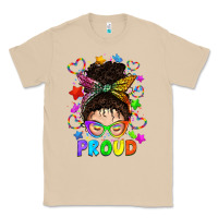 Mushroom LGBTQ+ Messy Bun With Colorful Stars Classic Tee - BundleAndBundleShop