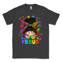 Smoke LGBTQ+ Messy Bun With Colorful Stars Classic Tee - BundleAndBundleShop