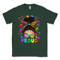 Sports Green LGBTQ+ Messy Bun With Colorful Stars Classic Tee - BundleAndBundleShop