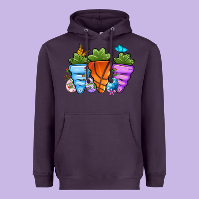 Basketball Easter Sports Carrots Heavyweight Hoodie Designed By Oliviacreatesart