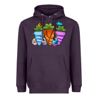 Plum Basketball Easter sports carrots Heavyweight Hoodie - OliviaCreatesArt