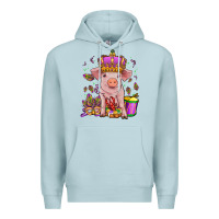 Blue Mist mardi gras pig Premium Hoodie - OliviaCreatesArt