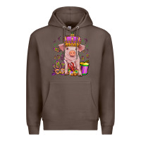 Coffee mardi gras pig Premium Hoodie - OliviaCreatesArt