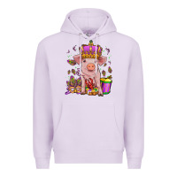 Lilac mardi gras pig Premium Hoodie - OliviaCreatesArt