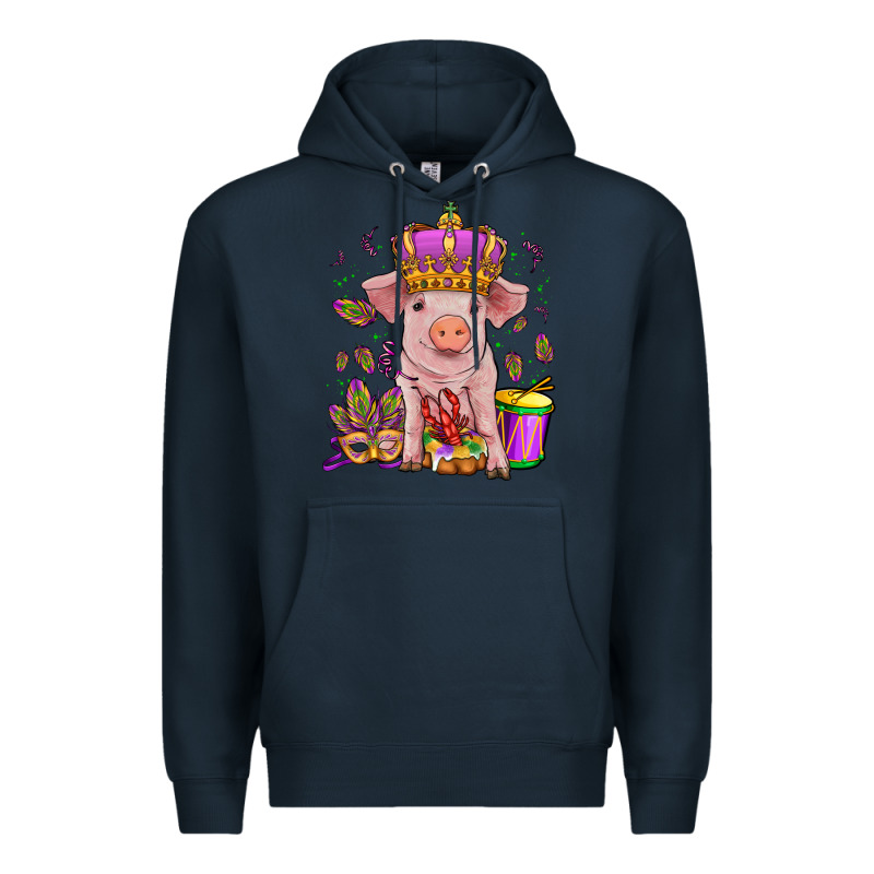 Mardi Gras Pig Premium Hoodie by OliviaCreatesArt | Teevron