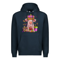 Navy mardi gras pig Premium Hoodie - OliviaCreatesArt
