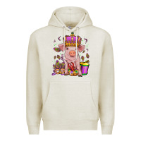 Oatmeal Heather mardi gras pig Premium Hoodie - OliviaCreatesArt