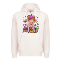 Pale Pink mardi gras pig Premium Hoodie - OliviaCreatesArt