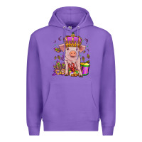 Purple mardi gras pig Premium Hoodie - OliviaCreatesArt