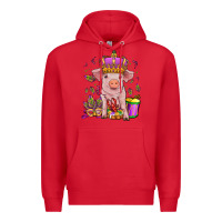 Red mardi gras pig Premium Hoodie - OliviaCreatesArt