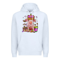 White mardi gras pig Premium Hoodie - OliviaCreatesArt