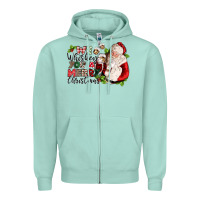 Seafoam we whiskey you a merry christmas Zipper Hoodie - CowGirlArtShop