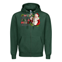 Sports Green we whiskey you a merry christmas Zipper Hoodie - CowGirlArtShop
