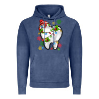 Vintage Denim Christmas Teeth Dentist Vintage Hoodie - MaliasSmallBusiness