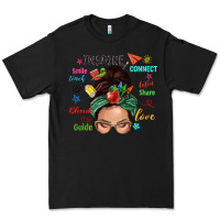 Black Teacher messy bun caucasian Premium Tee - NancyCooperArtShop