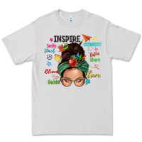 Dove Grey Teacher messy bun caucasian Premium Tee - NancyCooperArtShop