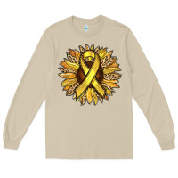 Mushroom Child Cancer Awareness Sunflower Long Sleeve Tee - RanaPortraitStore