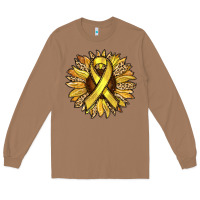 Toasted Coconut Child Cancer Awareness Sunflower Long Sleeve Tee - RanaPortraitStore