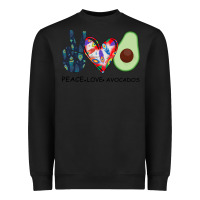 Black PEACE LOVE AVOCADOS Heavyweight Sweatshirt - Bettercallsaul