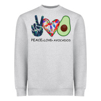 Heather Grey PEACE LOVE AVOCADOS Heavyweight Sweatshirt - Bettercallsaul