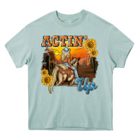 Arona actinup with cowgirl Heavy Core Tee - NancyCooperArtShop