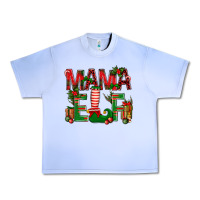 Grape Ice Christmas Mama Elf Urban Heavy Tee - BundleAndBundleShop