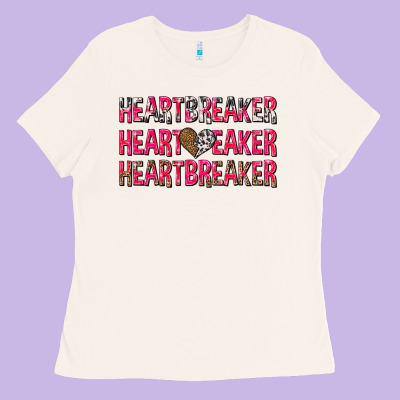 Heartbreaker With Leopard And Cowhide Ladies Tee Designed By Nancycooperartshop