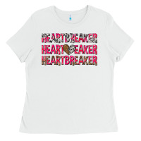 White heartbreaker with leopard and cowhide Ladies Tee - NancyCooperArtShop