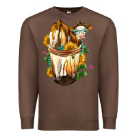 Chestnut Simmental Cow Bobba Cup Premium Sweatshirt - FaDigitalArtStudio
