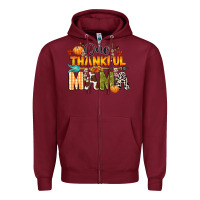 Burgundy one thankful mama Zipper Hoodie - CowGirlArtShop