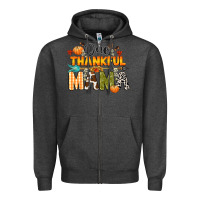 Charcoal Heather one thankful mama Zipper Hoodie - CowGirlArtShop